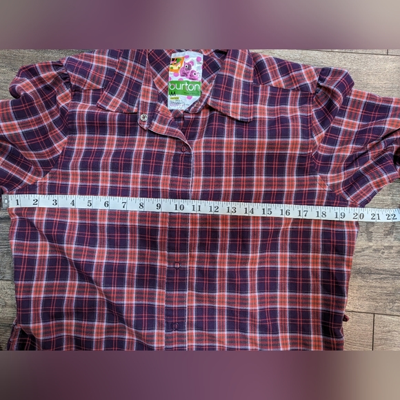 Burton Medium Dryride Snowboarding Blitz Flannel Layer Pink Purple with Pockets - Picture 4 of 8